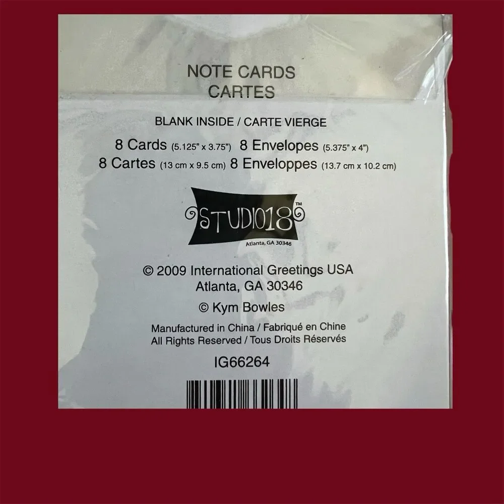 2009 Designer Christmas Note Cards Studio 18 Blank 2 packs 16 cards total NOS